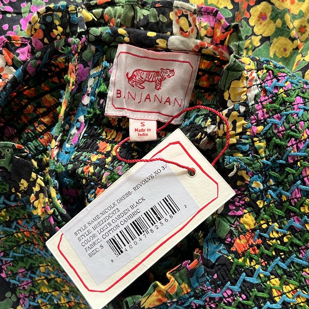 Banjanan Nicole Mini Dress Loki's Garden Black Floral Print - Picture 12 of 12